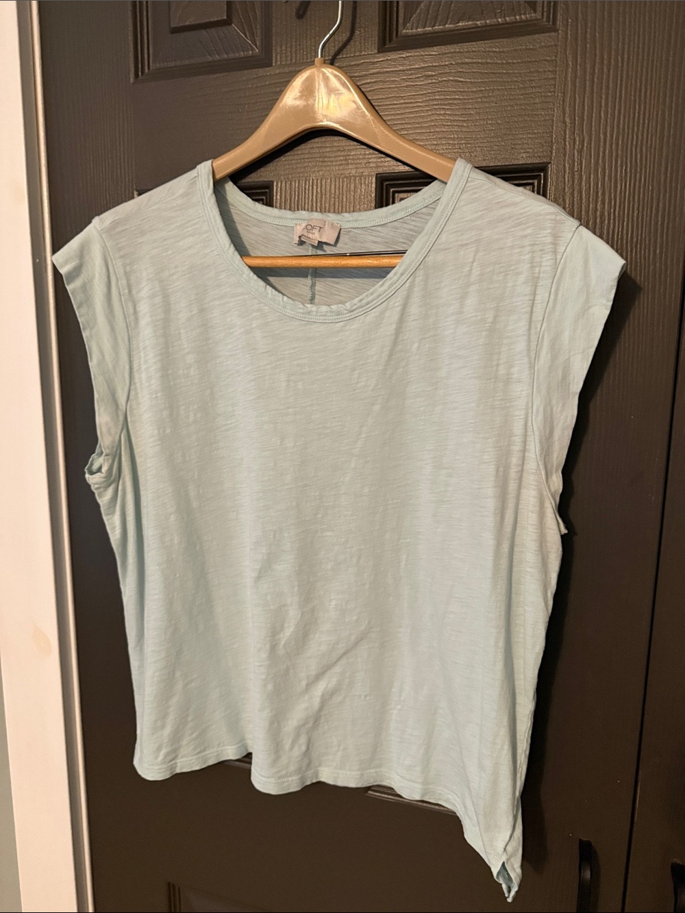 LOFT Pale Blue Cap-Sleeve Relaxed Tee